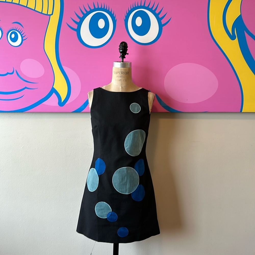 Moschino Cheap Chic Black Polka Dot Shift Dress The Nanny